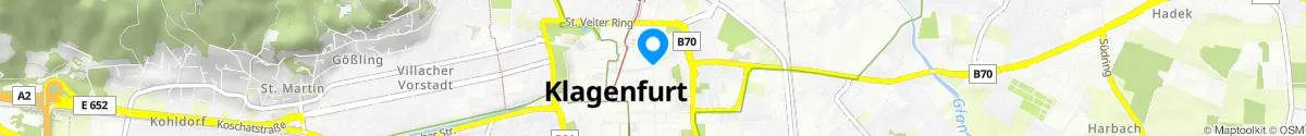 Kartendarstellung des Standorts für Engel-Apotheke in 9020 Klagenfurt